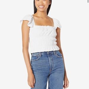 Abercrombie & Fitch Short Sleeve Flutter Sleeve Top